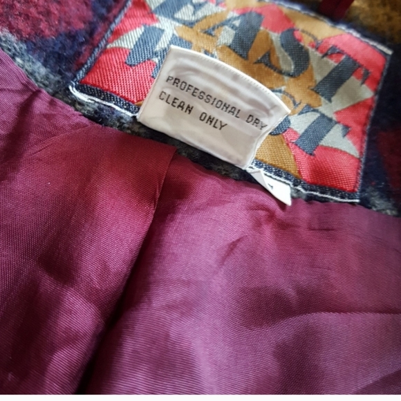 Vintage Wool Blend Blazer Southwest Aztec - Picture 5 of 5